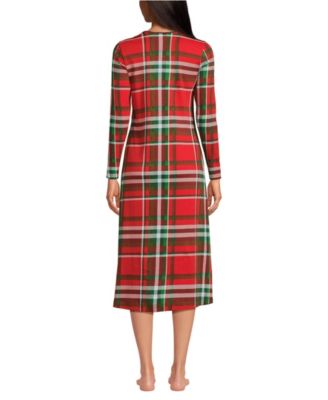 Women's Tall Cotton Long Sleeve Midcalf Nightgown