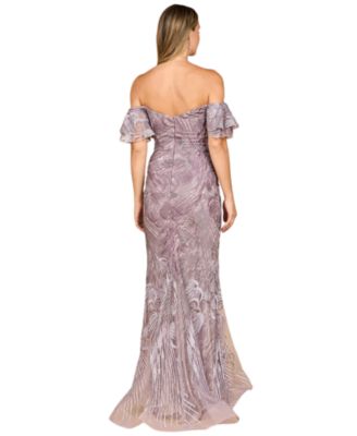 Women's Off Shoulder Mermaid Lace Gown