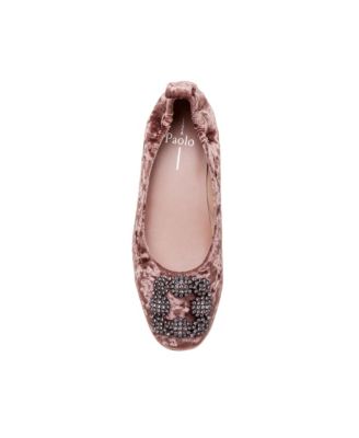 MINA Women's Glam Sparkly Medallion Ballet Flat
