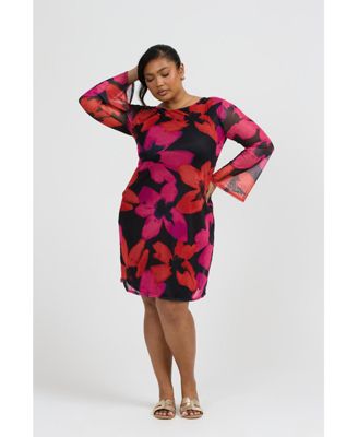 Women's Bold Floral Print Mini Dress