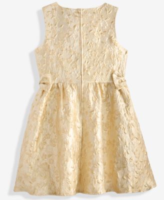 Girls' 7-16 Sleeveless Brocade Dress and Side Bag, 2-Piece Set