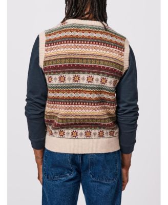 Fair Isle Slipover Wool Vest