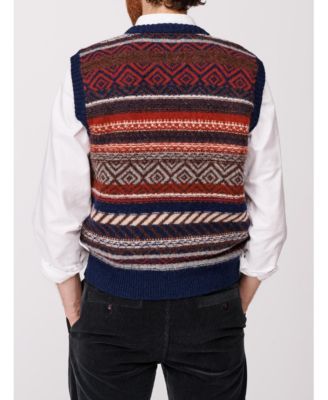 Fair Isle Slipover Wool Vest