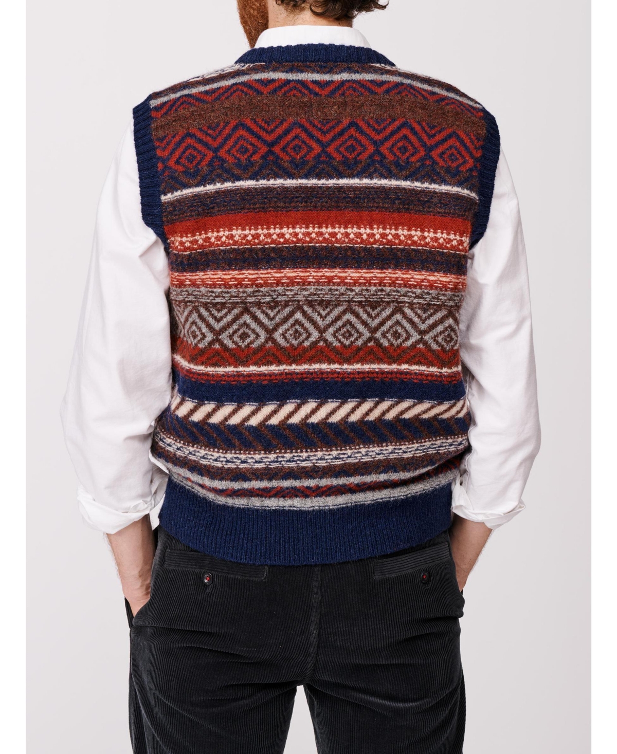 Aubin Fair Isle Slipover Wool Vest