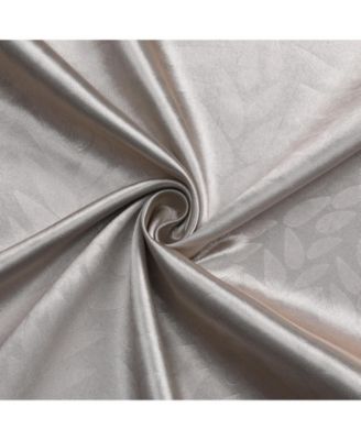 1 Piece Priscilla Light Filtering Grommet Top Embossed Leaves Jacquard Window Curtain Panel - Red