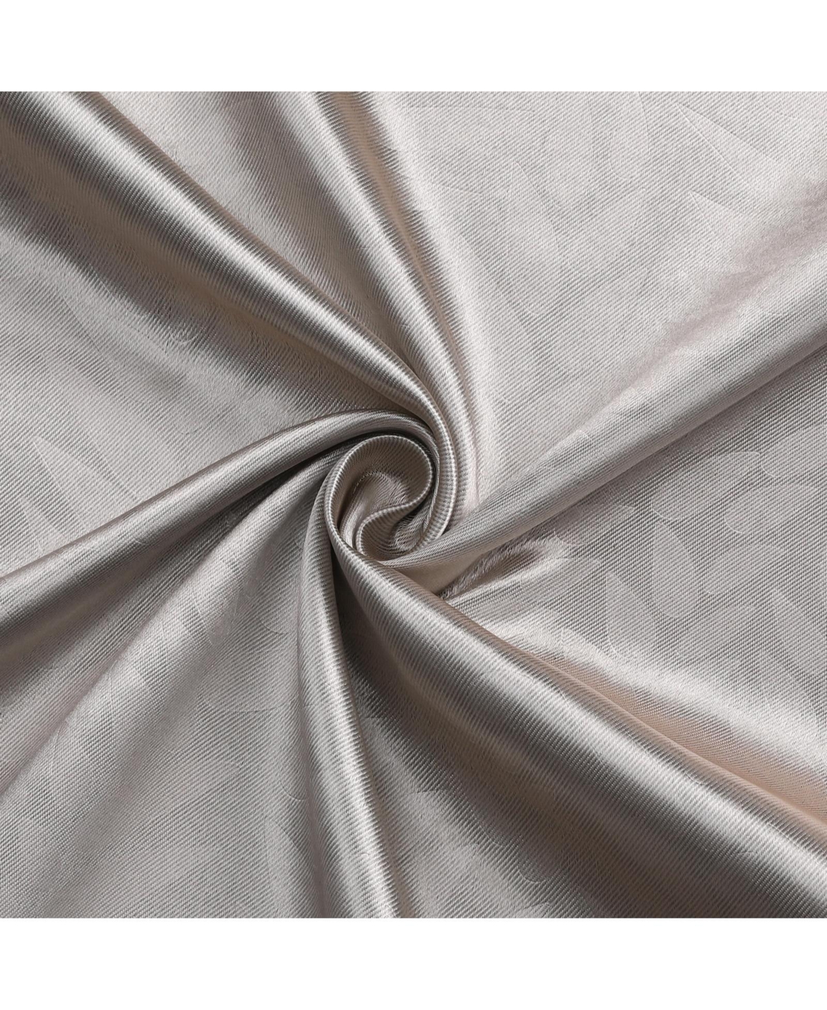 Kate Aurora 1 Piece Priscilla Light Filtering Grommet Top Embossed Leaves Jacquard Window Curtain Panel - Champagne