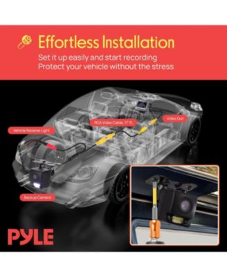 Rearview Back-Up Camera - Parking Reverse Cam with Distance Scale Line Display, Night Vision, Waterproof, PLCM11