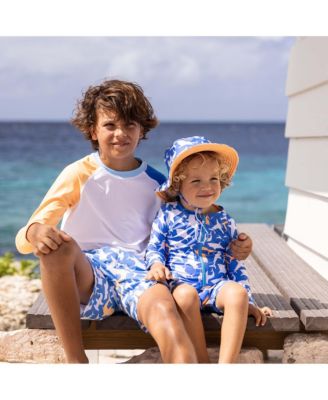 Big Boys Blue Papaya LS Rash Top