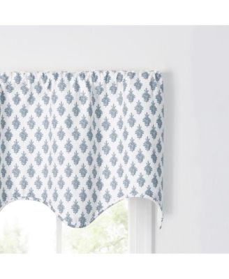 Manchester 3" Rod Pocket 100% Cotton Machine Wash and Dry Tailored Valance 50" x 16" Blue
