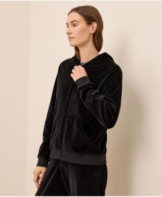 Women's Organic Cotton Velour Zip Hoodie