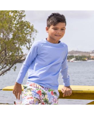 Big Boys Seaside Blue LS Rash Top