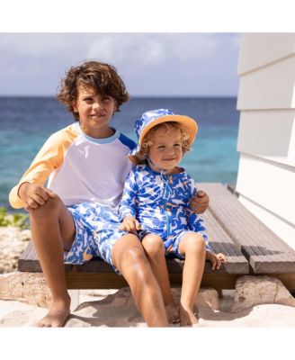 Baby Boys Shark Squad LS Sunsuit