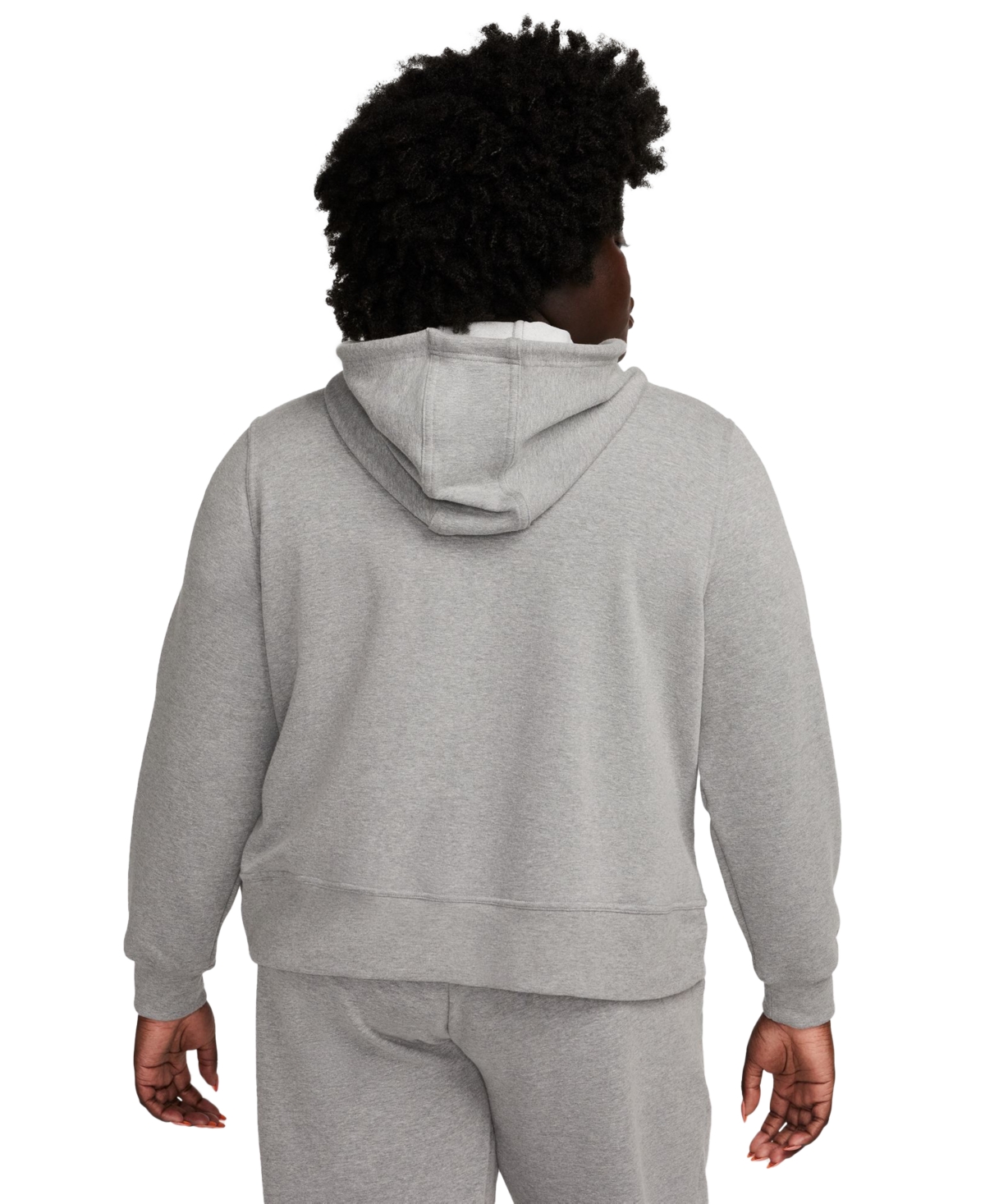 Nike Plus Size Dri-fit One Full-zip French Terry Hoodie In Gray