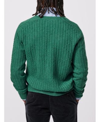 Men's Leonard Wool Cable Sweater Cardigan