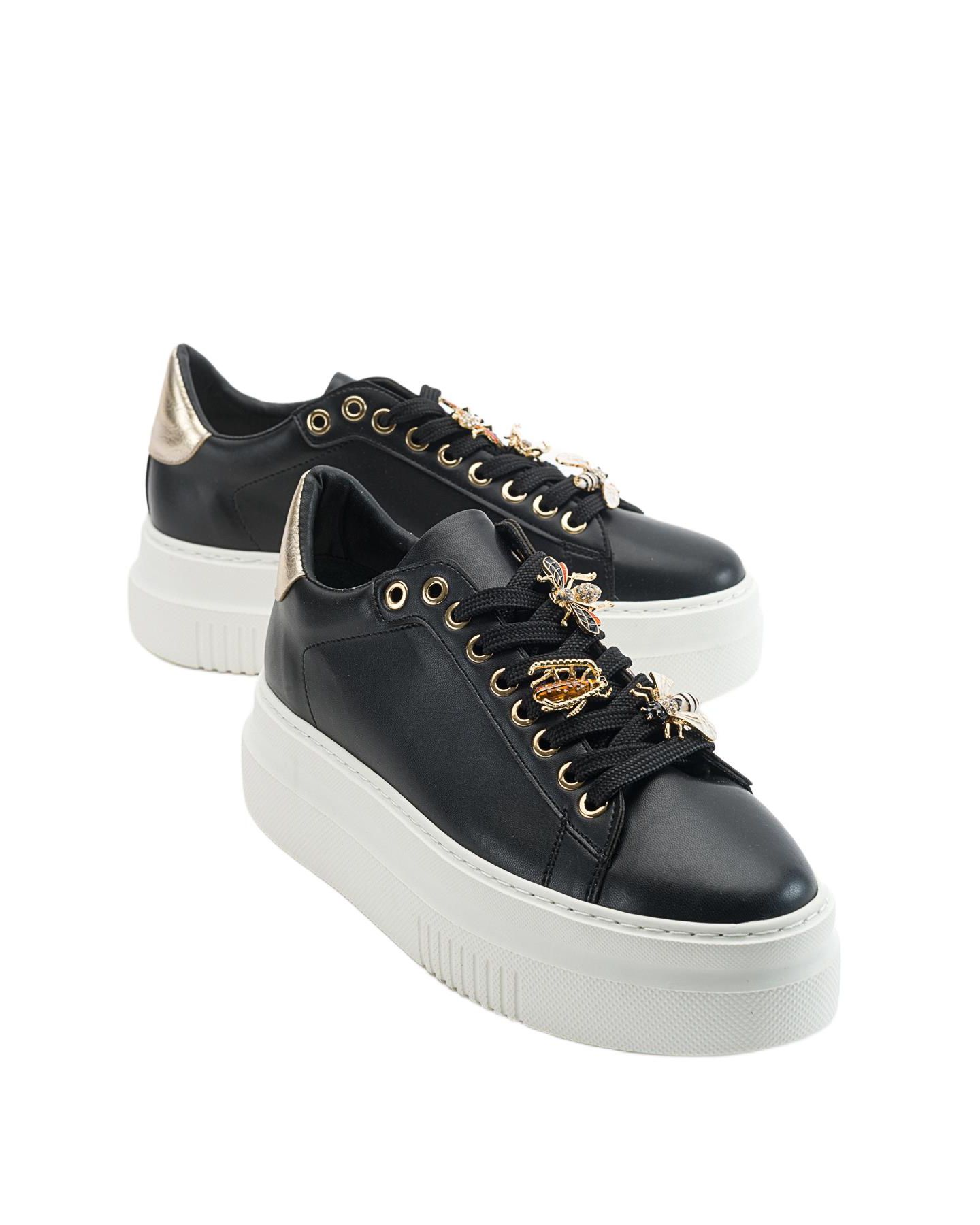 Женские кроссовки Prologue Shoes Ater Bee Buckle, цвет: Чёрная искусственная кожа — фото 2