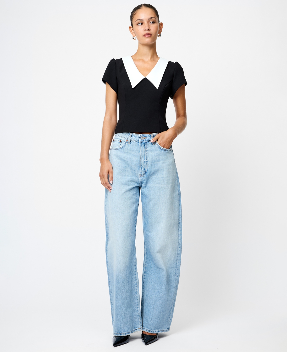 French Connection Women's Azra Short-Sleeve Top