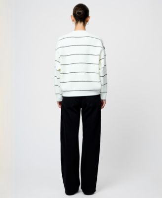 Women's Striped Long-Sleeve Sweater