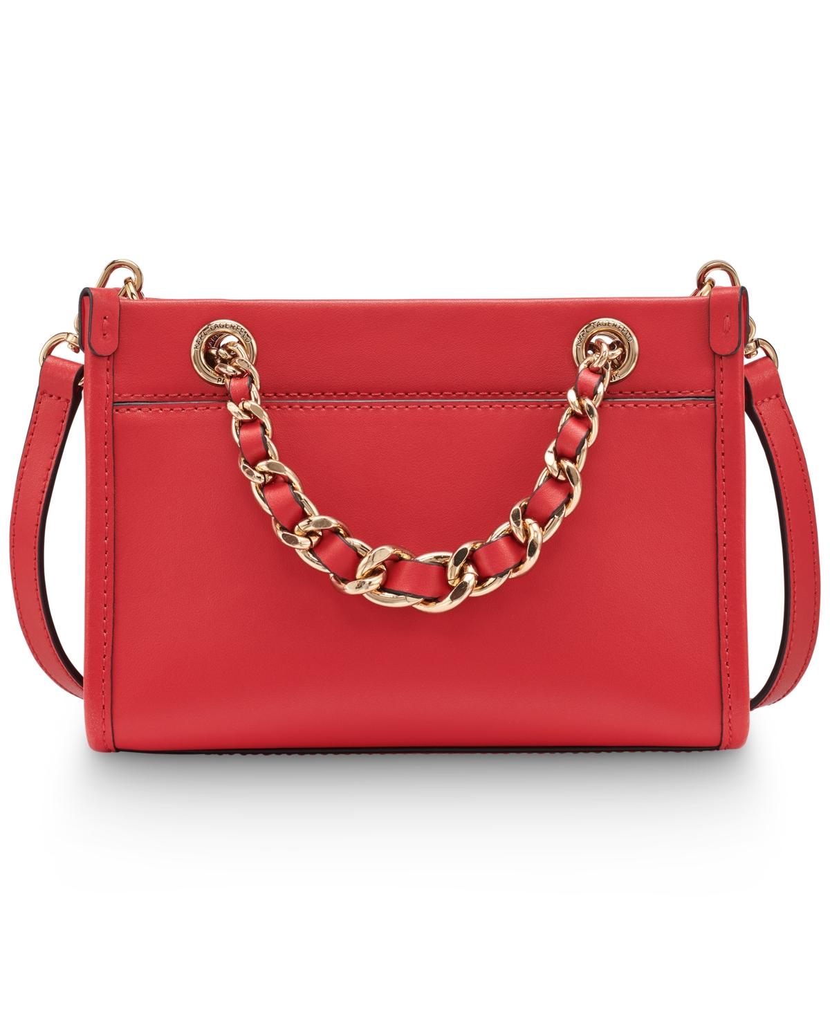 Karl Lagerfeld Savoie Leather Crossbody In Red