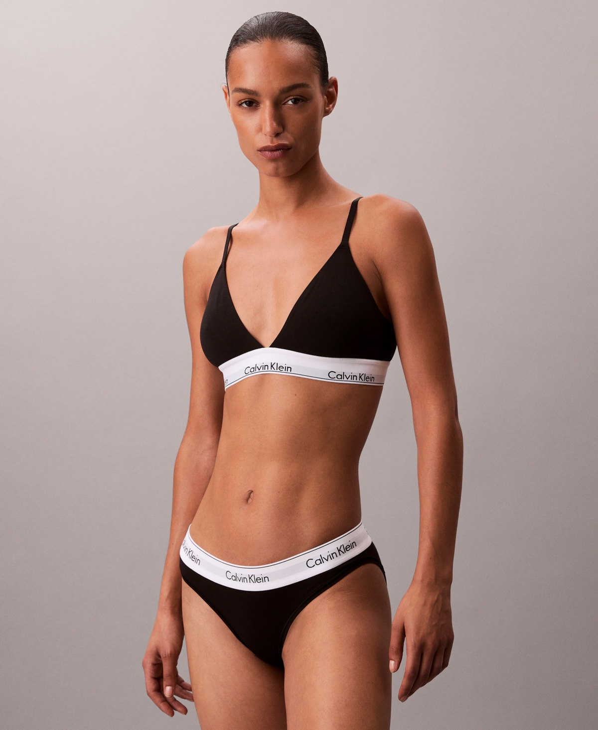 Calvin Klein Women's Icon Cotton-Modal Lightly Lined Triangle Bralette QF8498