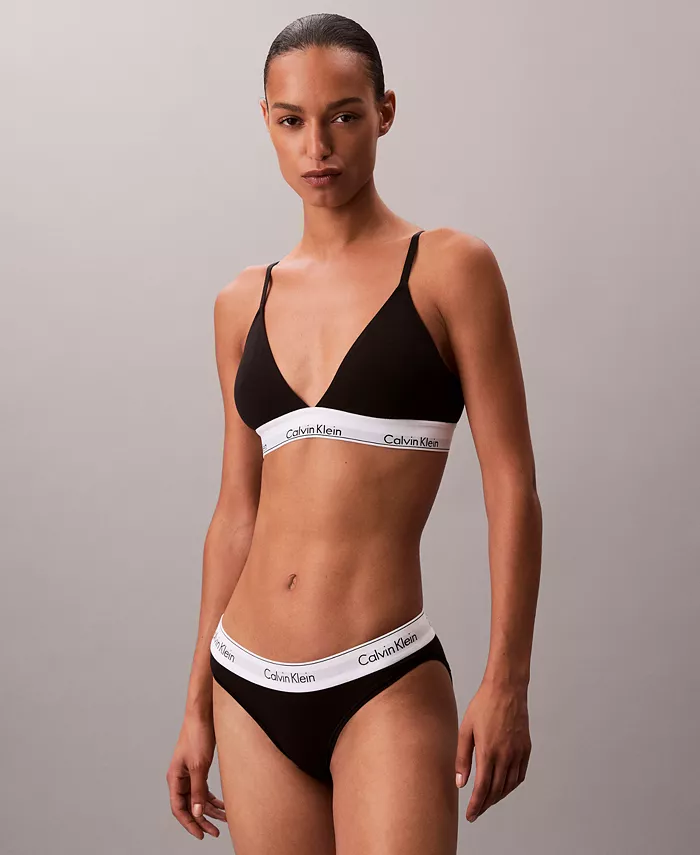 Women's Icon Cotton-Modal Lightly Lined Triangle Bralette QF8498 - thumbnail 10