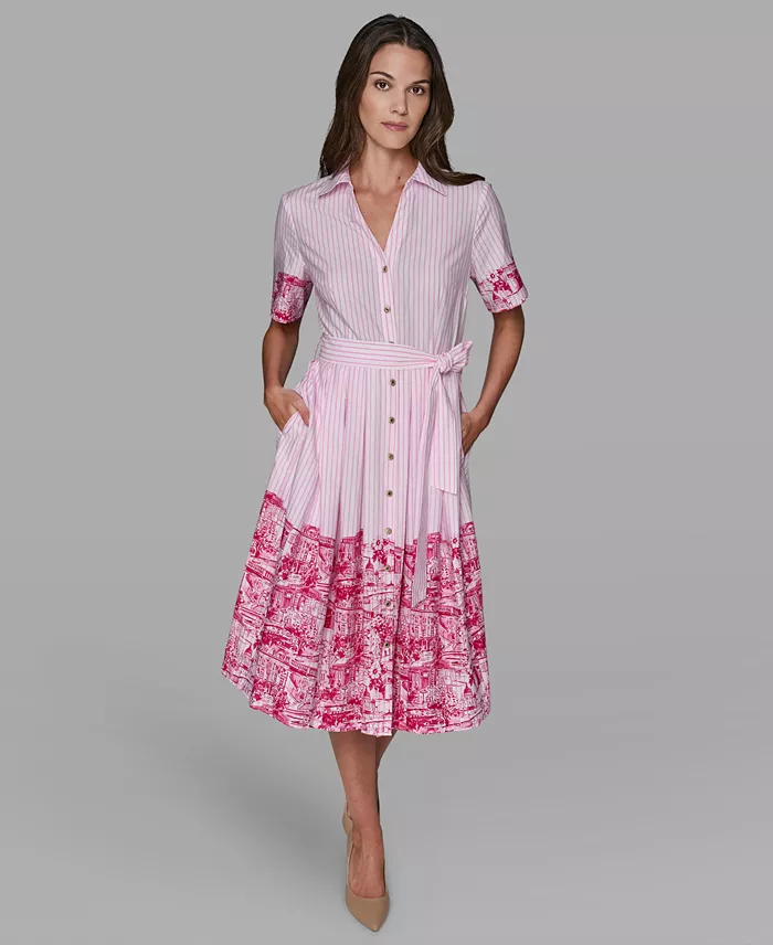 Women's Printed Shirt Dress - thumbnail 4