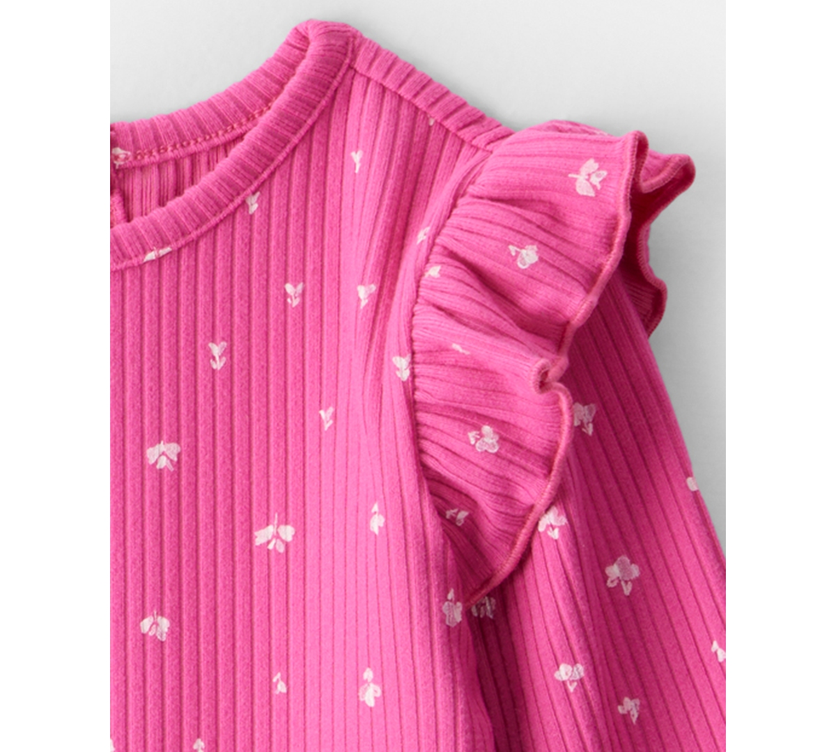 Carter's Baby Girls 2-piece Floral Bodysuit And Pants Set In Pink