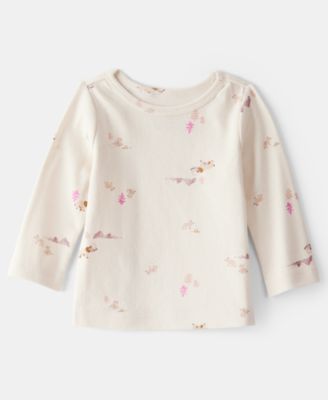 Baby Girls' Long-Sleeve T-Shirt and Overall, 2-Piece Set