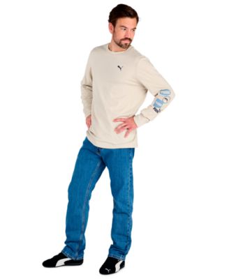 Men's Stacked Logo Long-Sleeve T-Shirt