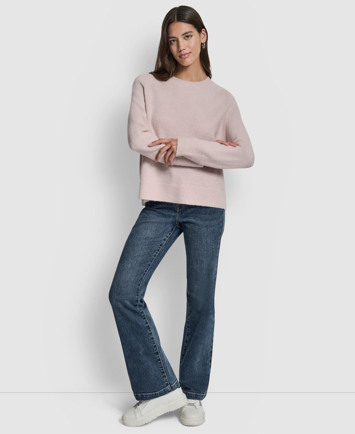 Dkny Jeans Women's Crewneck Long-Sleeve Sweater