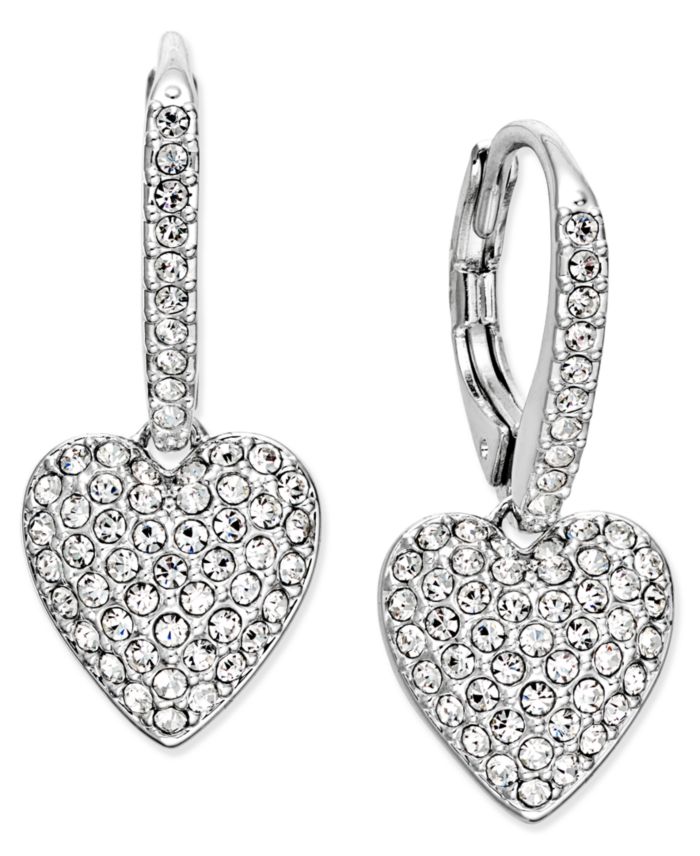 Eliot Danori Pav&eacute; Heart Drop Earrings