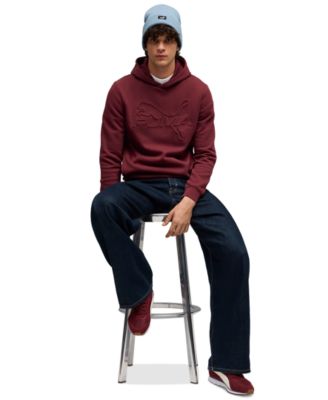 Men's Embossed Logo Hoodie Sweatshirt