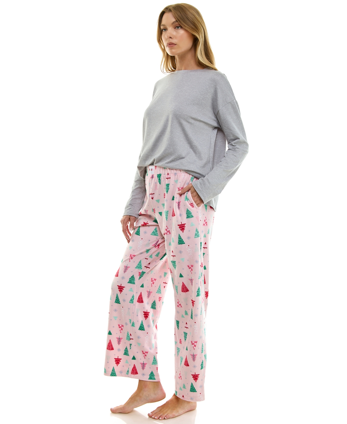 Roudelain Women's Printed Open Leg Velour Pants