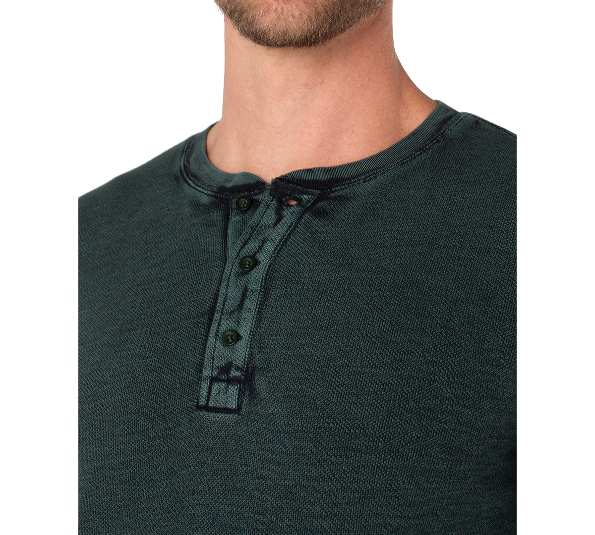 Liverpool Los Angeles Men's Cotton Long-Sleeve Henley Shirt