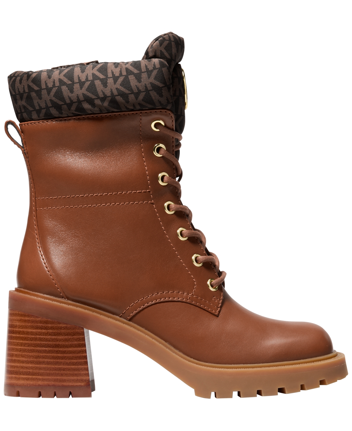 Michael Kors Michael  Women's Cade Round Toe Heeled Booties In Brown