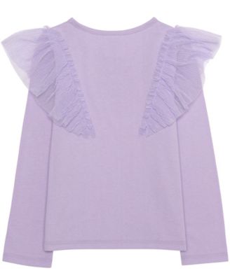 Girls' 2T-6X Long-Sleeve Top and Skirt, 2-Piece Set