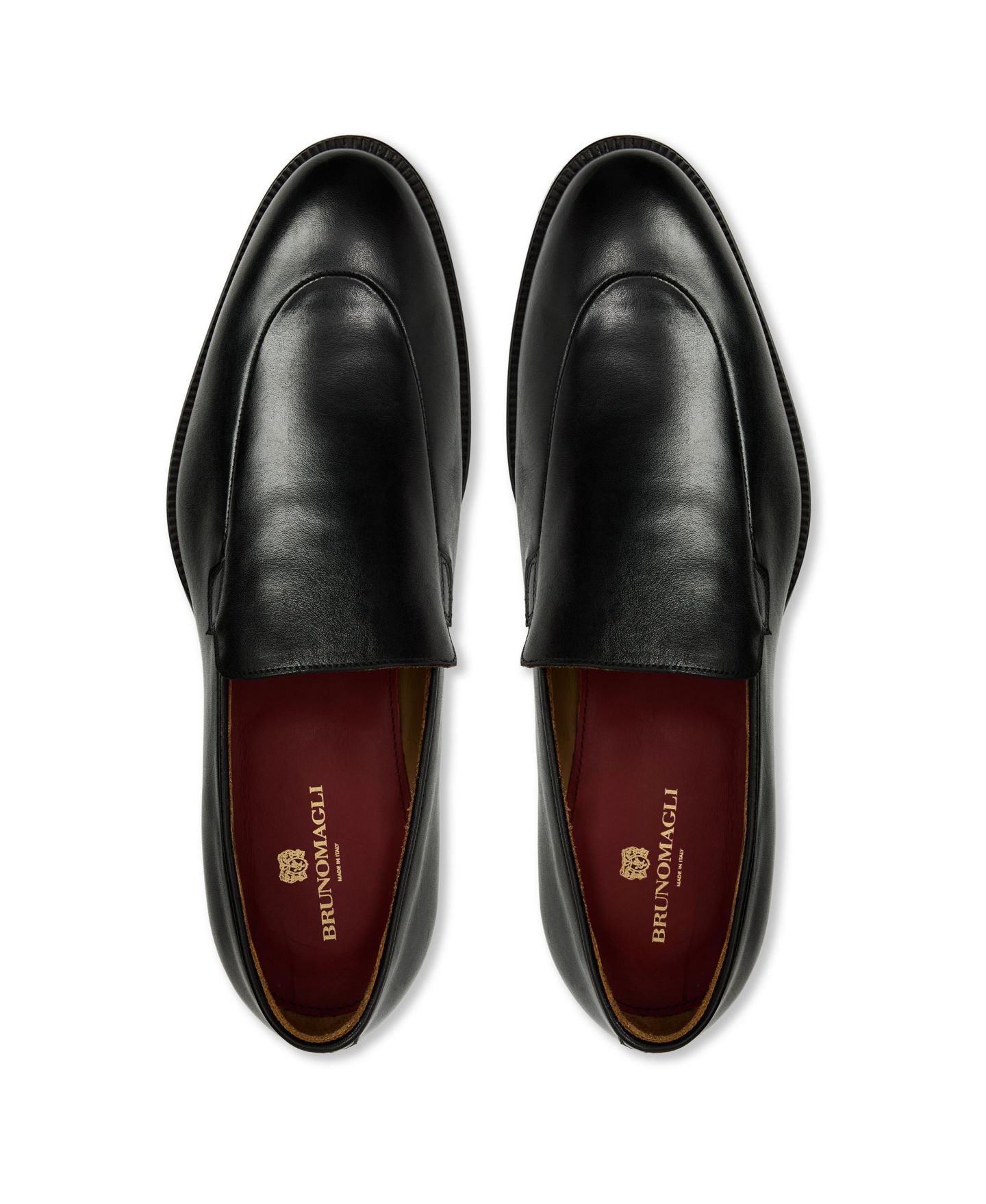 Мужские туфли Bruno Magli Pertini Slip-on Leather Loafer, цвет: Чёрный — фото 5