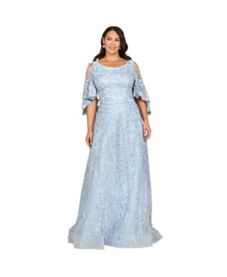 Women's Cape Sleeve Mother's Gown