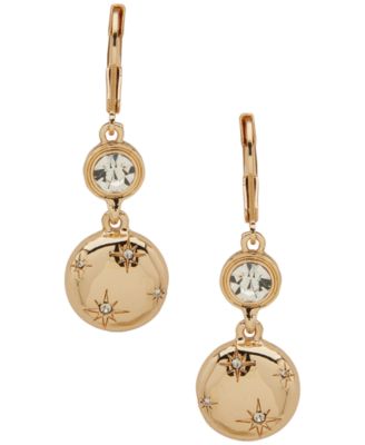 Anne Klein - Crystal Stone Gold-Tone Star Double Drop Earrings