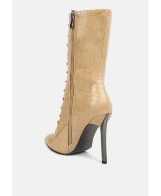 knocturn croc textured over the  boots