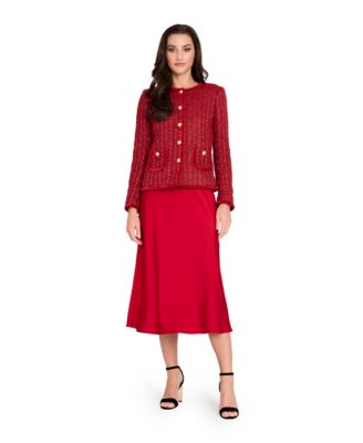 Petite Long-Sleeve Boucle Jacket