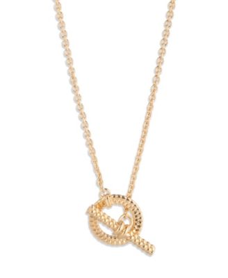 Lauren Ralph Lauren - Gold-Tone Herringbone Pendant Necklace