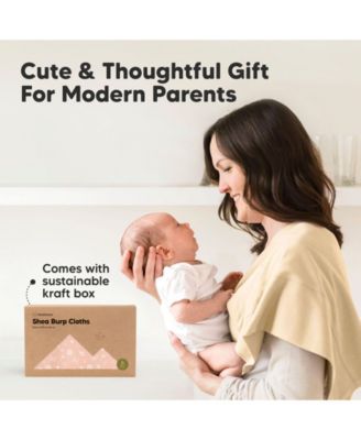 6pk Shea Baby Burp Cloths for Baby Boys and Girls, Burping Cloths for Babies, Newborn