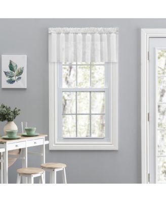 Cotton Voile 1.5" Rod Pocket Tailored Valance for Windows 86" x 15" White