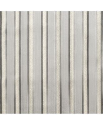 Springfield Stripe 3" Rod Pocket Tailored Valance for Windows 80" x 13" Black