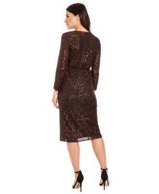 Women's V-Neck Jersey-Knit Midi Dress