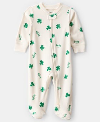 Carter's - Baby Boys or Baby Girls St. Patrick's Day Snug Fit Sleep and Play Pajama