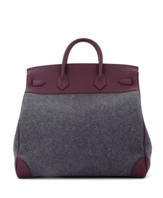  40 Go Team HAC Birkin Bag Felt and Togo with Palladium Hardware