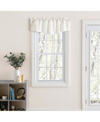 Ellis Classic Tailored Design in a Perma Press Fabric 3" Rod Pocket Lined Tapered Valance 42"x18" Natural
