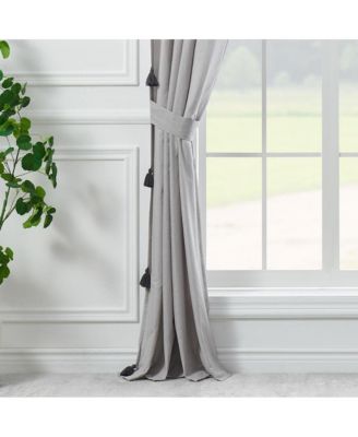 Greenland Home Fashion Monterrey 3" Rod Pocket Light Filtering Curtain Panel Pair Each Panel 42" x 84" Gray