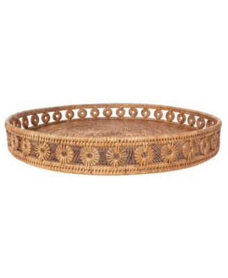 Artifacts Trading Company Rattan Round Tray – Inna Design Serveware